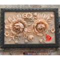 marble relief sculpture with flower carving